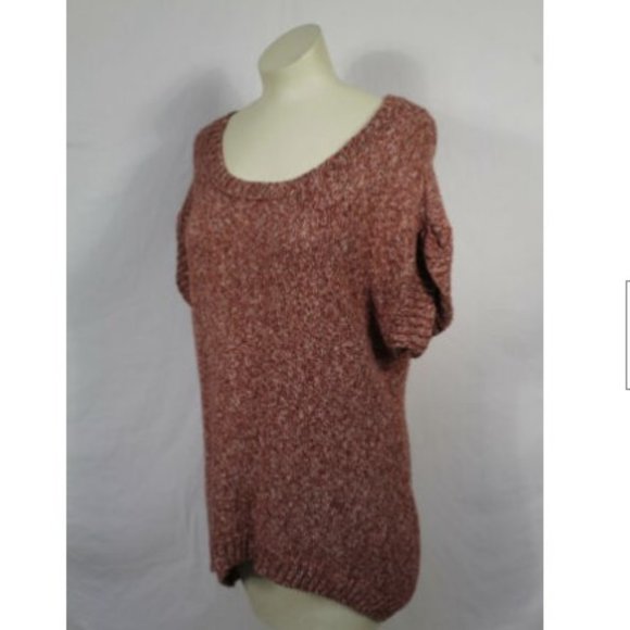 Maurices Red Marled Scoop Neck Hi Lo Sweater XL - Picture 2 of 5